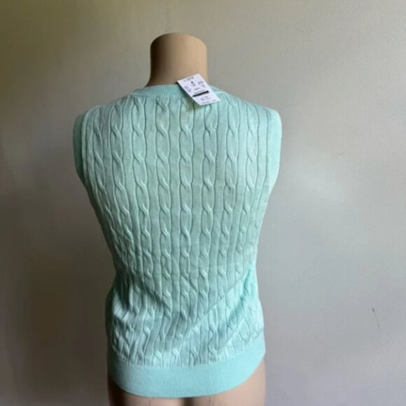NWT J.Crew Factory Cable sweater shell - Picture 4 of 8